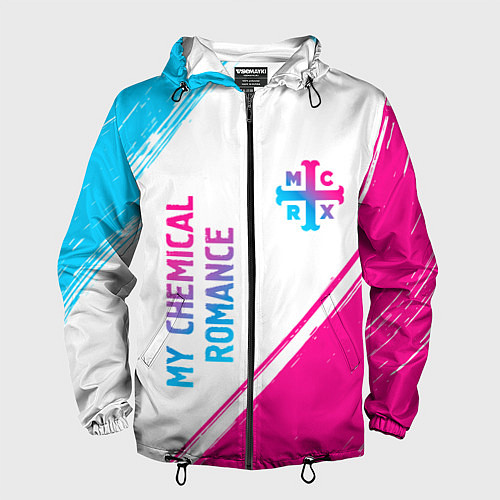 Мужская ветровка My Chemical Romance neon gradient style: надпись, / 3D-Черный – фото 1