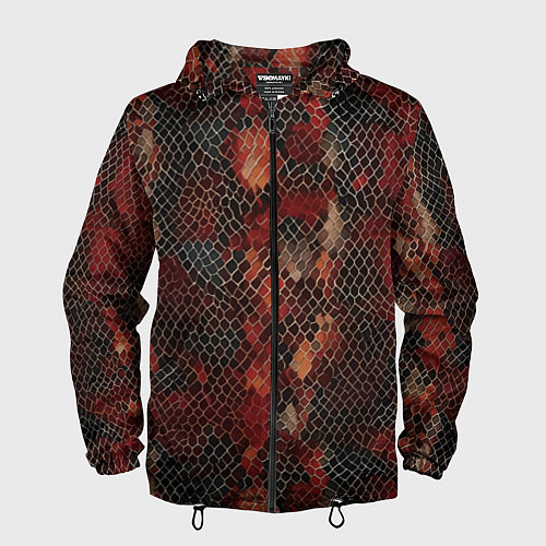 Мужская ветровка Кожа змея / 3D-Черный – фото 1