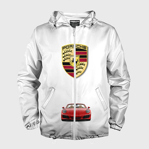 Мужская ветровка Porsche car / 3D-Белый – фото 1