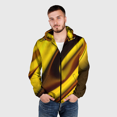 Мужская ветровка Желтая футболка / 3D-Черный – фото 3