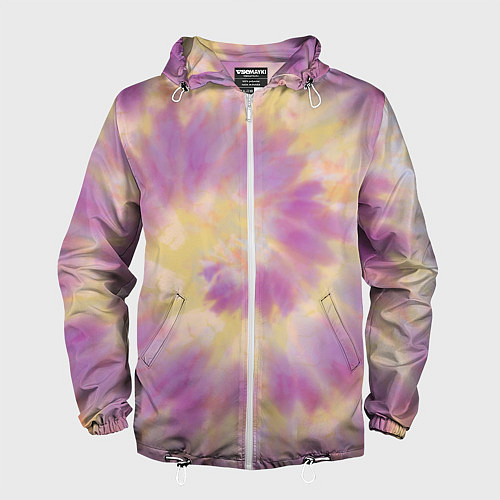 Мужская ветровка Tie-Dye дизайн / 3D-Белый – фото 1