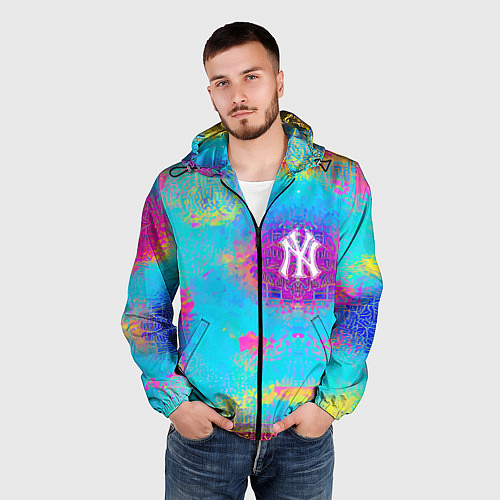 Мужская ветровка New York Yankees - baseball team - logo / 3D-Черный – фото 3