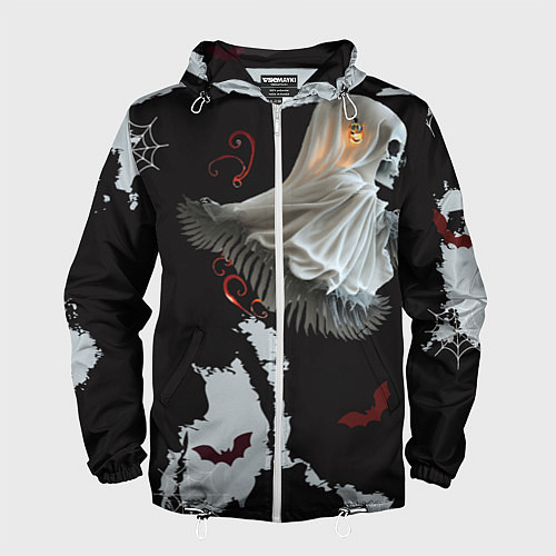 Мужская ветровка Ночные приключения / 3D-Белый – фото 1