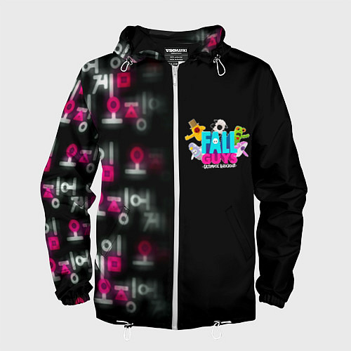 Мужская ветровка Игра в кальмара x Fall Guys / 3D-Белый – фото 1