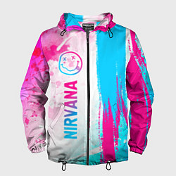 Мужская ветровка Nirvana neon gradient style: по-вертикали