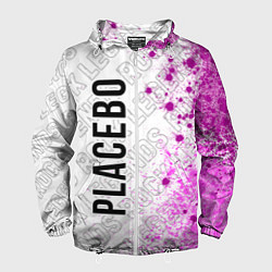 Ветровка с капюшоном мужская Placebo rock legends: по-вертикали, цвет: 3D-белый