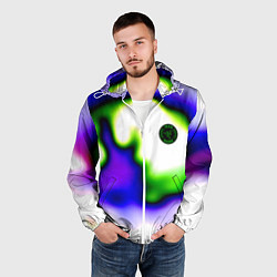 Ветровка с капюшоном мужская Razer toxic, цвет: 3D-белый — фото 2