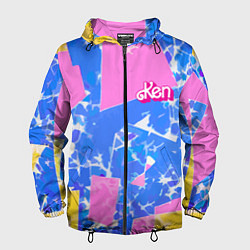Ветровка с капюшоном мужская Кен - друг Барби, цвет: 3D-черный