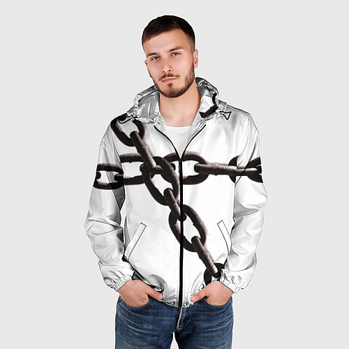 Мужская ветровка Цепью скованы / 3D-Черный – фото 3