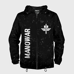 Мужская ветровка Manowar glitch на темном фоне вертикально