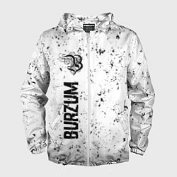 Мужская ветровка Burzum glitch на светлом фоне по-вертикали