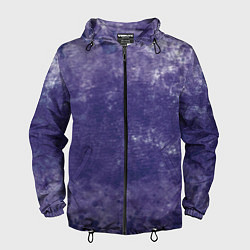 Ветровка с капюшоном мужская Абстракция - violet color background, цвет: 3D-черный