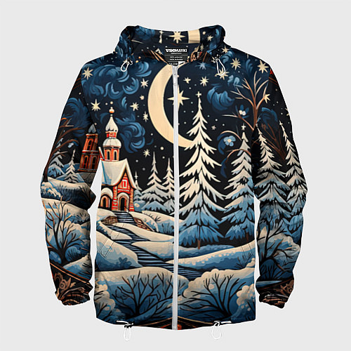 Мужская ветровка Морозное утро / 3D-Белый – фото 1