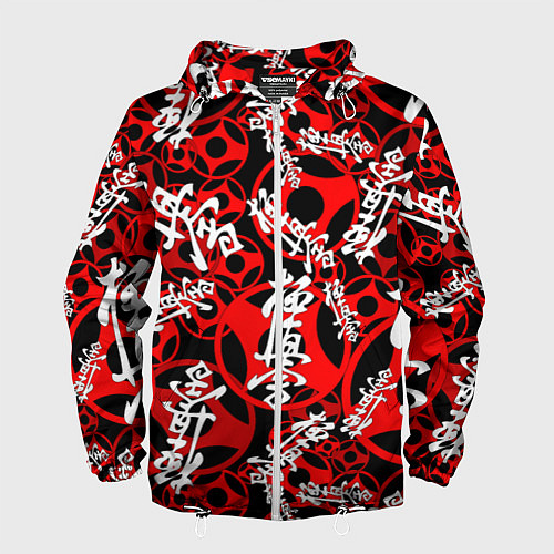 Мужская ветровка Карате киокушинкай лого паттерн / 3D-Белый – фото 1