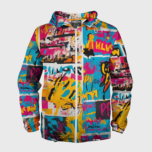 Мужская ветровка В стиле поп арт / 3D-Белый – фото 1