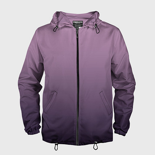 Мужская ветровка Градиент приглушенный фиолетовый / 3D-Черный – фото 1
