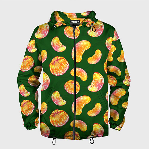 Мужская ветровка Мандариновые дольки / 3D-Черный – фото 1