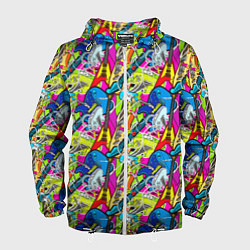 Мужская ветровка Multicolored guitars