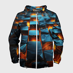 Мужская ветровка Темные плитки в лаве