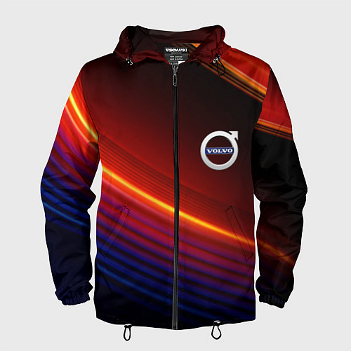 Мужская ветровка Volvo neon gradient auto / 3D-Черный – фото 1