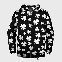Ветровка с капюшоном мужская Black clover pattern anime, цвет: 3D-черный