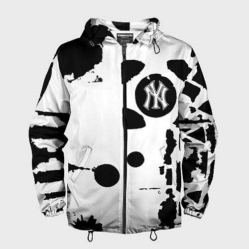 Мужская ветровка New York yankees - baseball team pattern / 3D-Черный – фото 1