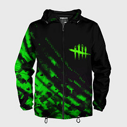 Ветровка с капюшоном мужская Dead by daylight green neon, цвет: 3D-черный