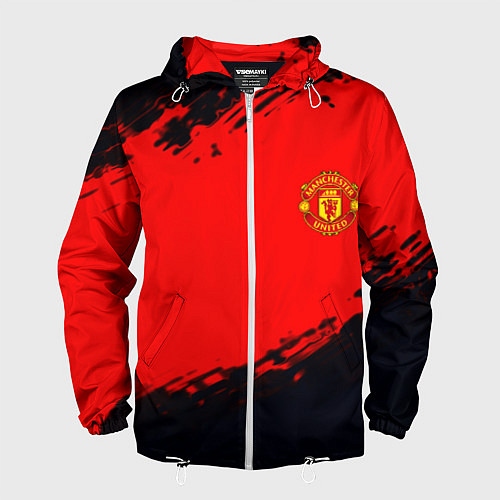 Мужская ветровка Manchester United colors sport / 3D-Белый – фото 1