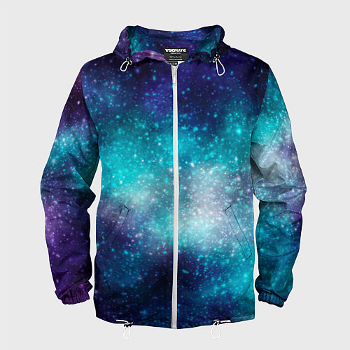 Мужская ветровка Космические туманности / 3D-Белый – фото 1