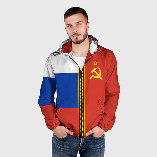 Мужская ветровка Россия и СССР / 3D-Черный – фото 3