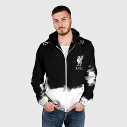Ветровка с капюшоном мужская Liverpool текстура, цвет: 3D-белый — фото 2