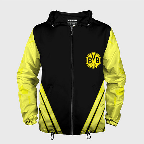 Мужская ветровка Borussia geometry yellow / 3D-Черный – фото 1