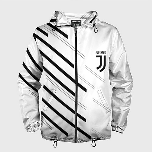 Мужская ветровка Juventus sport geometry / 3D-Черный – фото 1