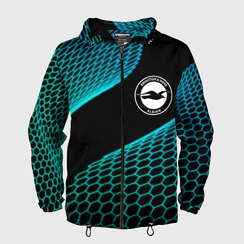 Мужская ветровка Brighton football net / 3D-Черный – фото 1