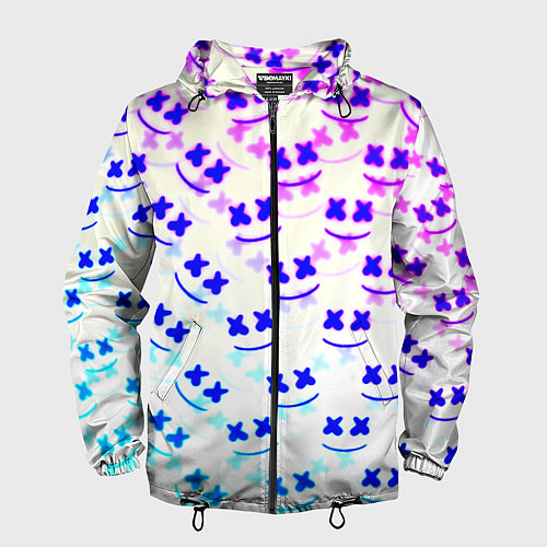 Мужская ветровка Marshmello pattern neon / 3D-Черный – фото 1