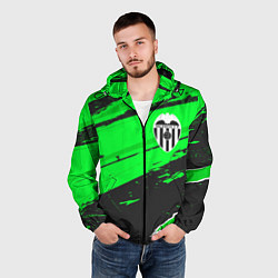 Ветровка с капюшоном мужская Valencia sport green, цвет: 3D-черный — фото 2