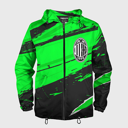 Мужская ветровка AC Milan sport green / 3D-Черный – фото 1