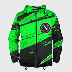 Ветровка с капюшоном мужская Napoli sport green, цвет: 3D-черный