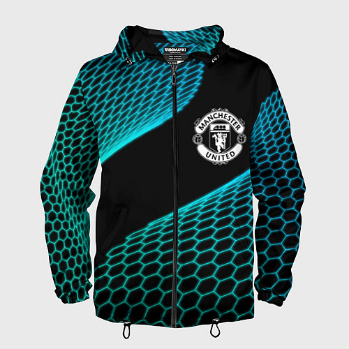 Мужская ветровка Manchester United football net / 3D-Черный – фото 1