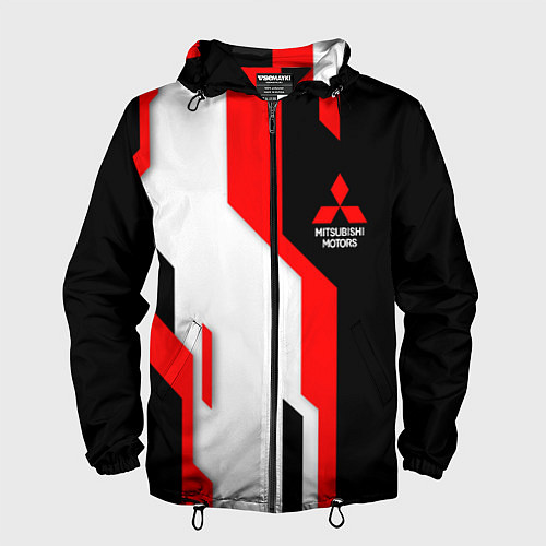 Мужская ветровка Mitsubishi red uniform / 3D-Черный – фото 1