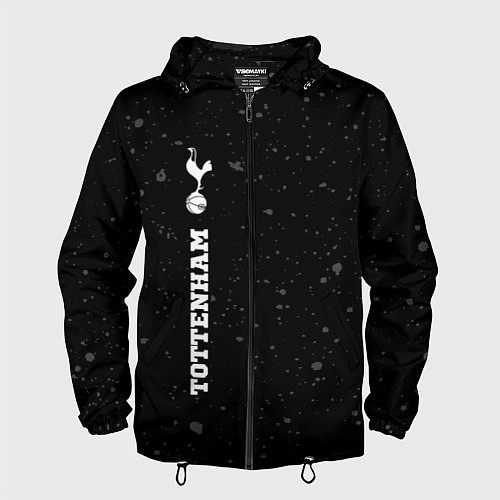 Мужская ветровка Tottenham sport на темном фоне по-вертикали / 3D-Черный – фото 1