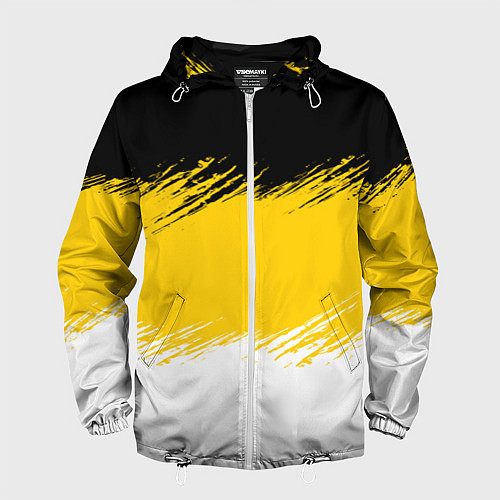 Мужская ветровка Имперский флаг России штриховка / 3D-Белый – фото 1
