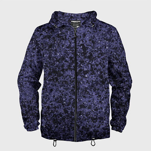 Мужская ветровка Абстракция брызги фиолетовый / 3D-Черный – фото 1