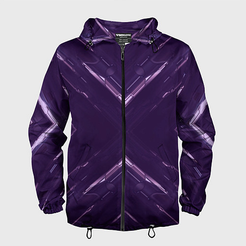 Мужская ветровка Космические треугольники икс / 3D-Черный – фото 1