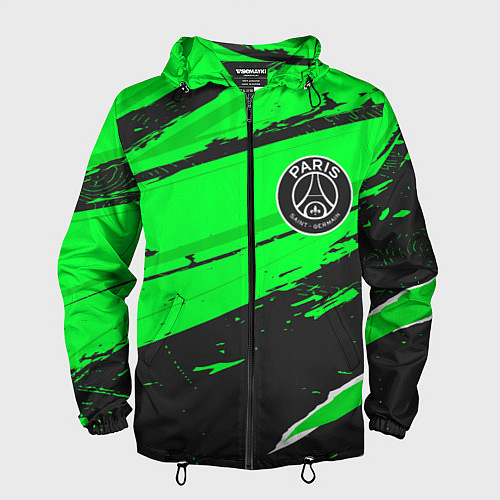 Мужская ветровка PSG sport green / 3D-Черный – фото 1