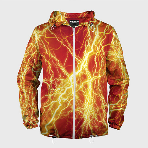 Мужская ветровка Lightning strikes / 3D-Белый – фото 1