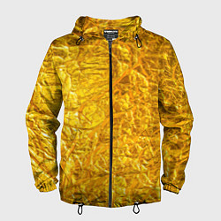 Мужская ветровка Текстура золотой мятой поверхности