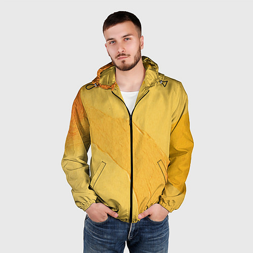 Мужская ветровка Желтая краска / 3D-Черный – фото 3