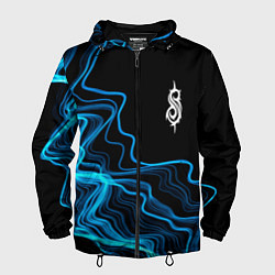 Ветровка с капюшоном мужская Slipknot sound wave, цвет: 3D-черный