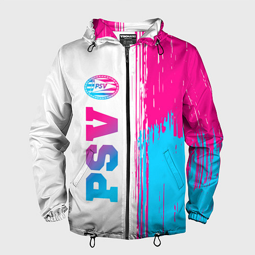 Мужская ветровка PSV neon gradient style по-вертикали / 3D-Черный – фото 1